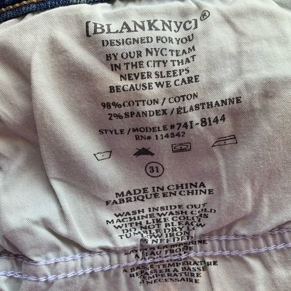 NEW BLANK NYC Light Wash High Rise Denim Shorts Size 31 - Picture 4 of 7